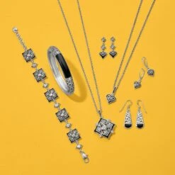 Alcazar Mystique Heart Necklace -Brighton alcazar mystique heart necklace silver black 2 1d756d4a ac8c 474d ad4f 11e7744c9b2b