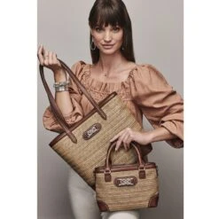 Alessa Straw Satchel 9 Alessa Straw Satchel -Brighton alessa straw satchel natural bourbon 3