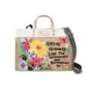 Be Kind East West Burlap Tote -Brighton be kind east west burlap tote multi 0