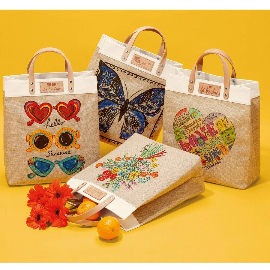 Bella Bouquet Burlap Tote 6 Bella Bouquet Burlap Tote - Image 4