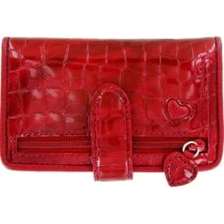 Bellissimo Heart Card Case -Brighton bellissimo heart card case lipstick patent croco 3