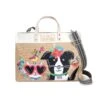 Best Pals East West Burlap Tote -Brighton best pals east west burlap tote multi 0
