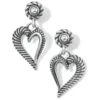 Callie Love Heart Post Drop Earrings -Brighton callie love heart post drop earrings silver 0 c0d2b9e4 f528 4a59 b28a d8a4e8e3524f