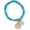 Calypso Shell Heishi Stretch Bracelet -Brighton calypso shell heishi stretch bracelet gold turquoise 0 5dad7720 9d97 41a7 add1 afd38dc4a5c2