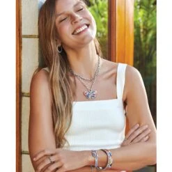 Colormix Butterfly Bar Bracelet -Brighton colormix butterfly bar bracelet silver multi 2