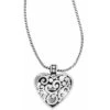 Contempo Heart Badge Clip Necklace -Brighton contempo heart badge clip necklace silver 0 93a1ef43 3762 4217 a0a9 7234b7ee6be1