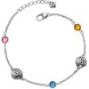 Elora Gems Anklet 2 Elora Gems Anklet -Brighton elora gems anklet silver multi 0