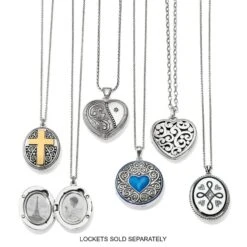 Essex Heart Convertible Locket Necklace -Brighton essex heart convertible locket necklace silver 4 737da696 223c 4090 a009 4d98625af615