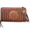 Ferrara Woven Zip Around Wallet -Brighton ferrara woven zip around wallet whisky cognac 0 bf7ca8bb 0fcb 4af8 bf32 b0345d59df46
