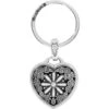 Floral Heart Key Fob 2 Floral Heart Key Fob -Brighton floral heart key fob silver 0 3292d0d4 c103 413a b3cb c3d53382fcac
