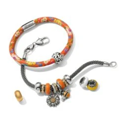 French Garden Flower Woodstock Bracelet -Brighton french garden flower woodstock bracelet orange 2
