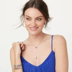 Halo Hoop Earrings -Brighton halo hoop earrings silver tanzanite 3