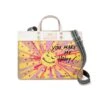 Happy Sunshine East West Burlap Tote -Brighton happy sunshine east west burlap tote multi 0