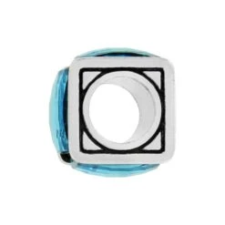 Ice Cube Bead -Brighton ice cube bead silver aqua 1