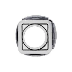 Ice Cube Bead -Brighton ice cube bead silver gray 1