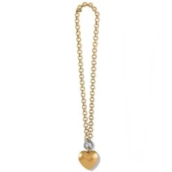 Brighton -Brighton inner circle heart toggle necklace silver gold 1