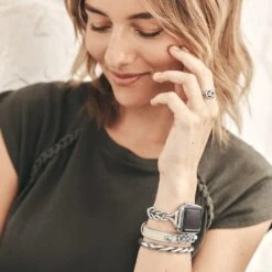 Interlok Harmony Watch Band 9 Interlok Harmony Watch Band -Brighton interlok harmony watch band silver 3