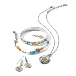 La Farfalla Tile Necklace 10 La Farfalla Tile Necklace -Brighton la farfalla tile necklace silver multi 3