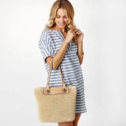 Lena Straw Tote -Brighton lena straw tote natural 3