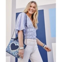 Love Bouquet Small Tote -Brighton love bouquet small tote midnight 4 ec75e4c7 0bb0 4f6b a157 af200d30b35c