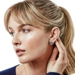 Neptune's Rings Woven Heart Post Earrings -Brighton neptune s rings woven heart post earrings silver gold 2