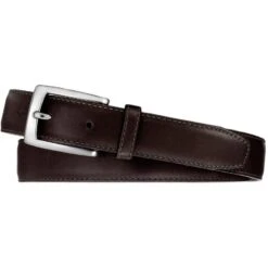 Norton Dress Satin Buckle Belt -Brighton norton dress satin buckle belt dark brown 0
