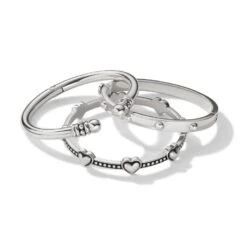 Pretty Tough Bold Petite Heart Bangle -Brighton pretty tough bold petite heart bangle silver 3