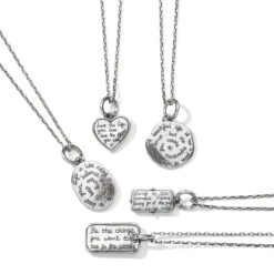 Sentiments Change Convertible Reversible Necklace -Brighton sentiments change convertible reversible necklace silver 3